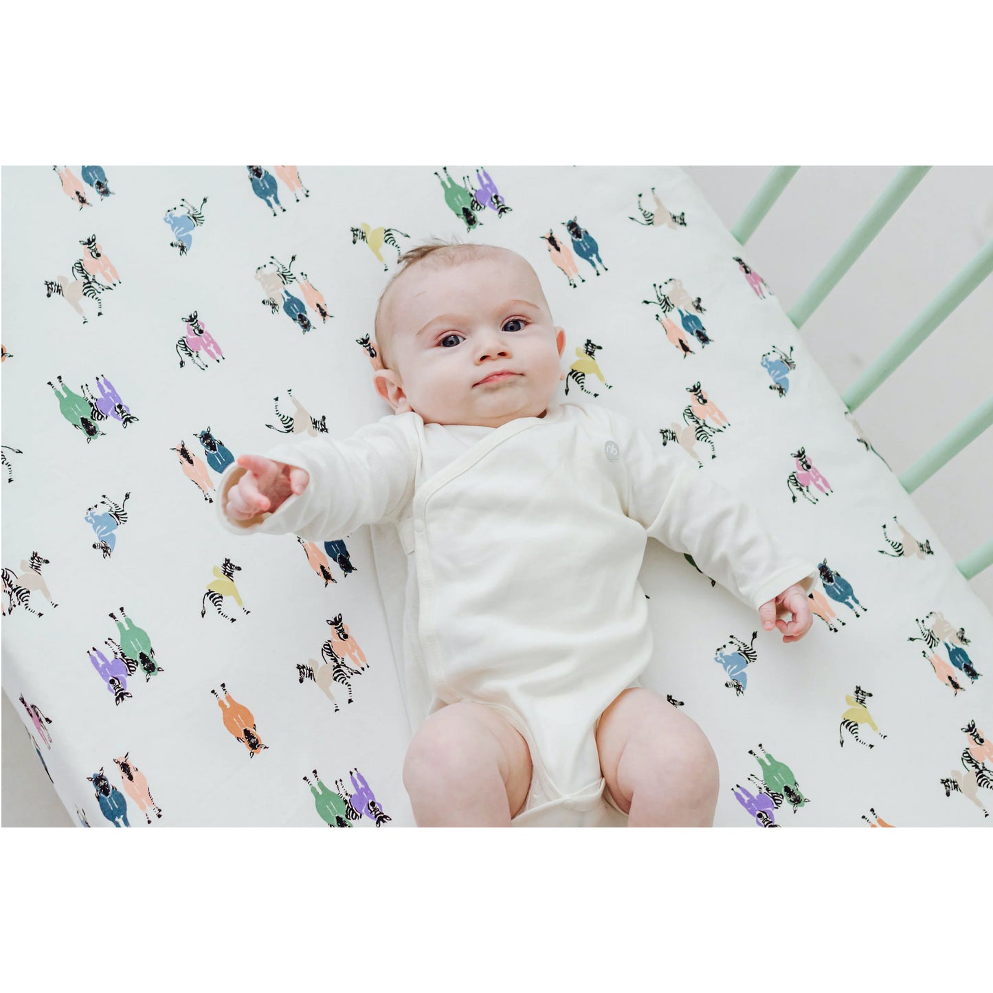 Nest Designs Organic Cotton Fitted Crib Sheet - Hoodie Horsey