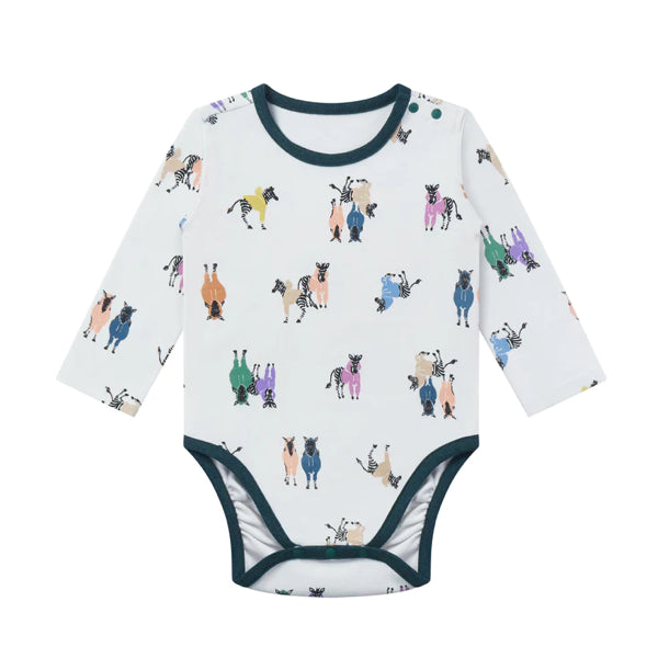 Nest Designs Organic Cotton Long Sleeve Onesie - Hoodie Horsey