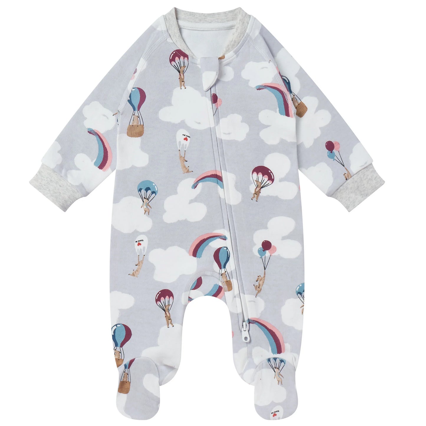 Nest Designs Organic Cotton One-Piece Zip Footed Sleeper - Meerkats Away!