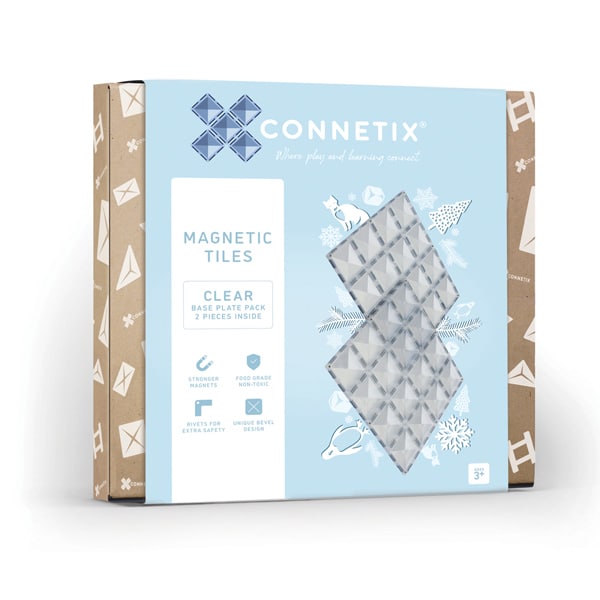 澳洲Connetix磁力片天花板-2pc Clear Base Plate Pack