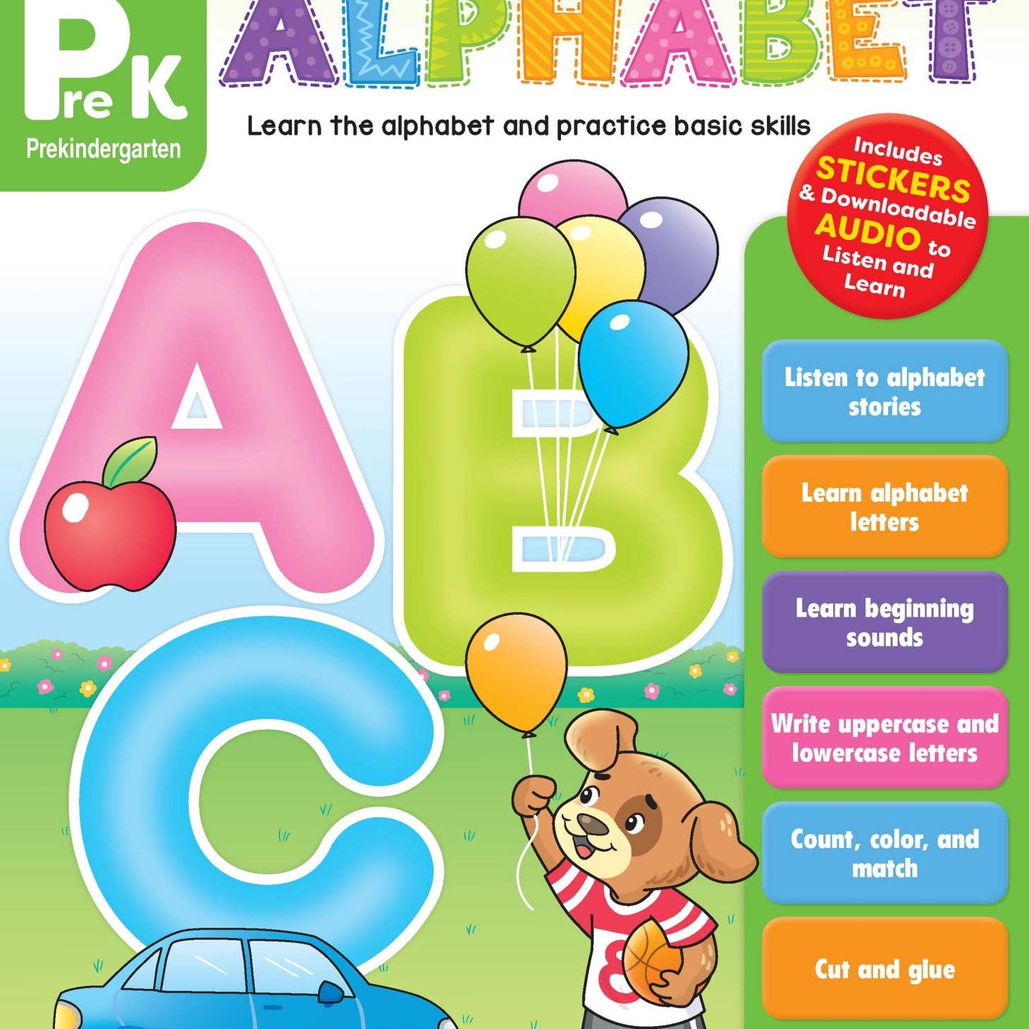 北美黄冈Evan-Moor Listen and Learn: Alphabet, Grade Prek Workbook