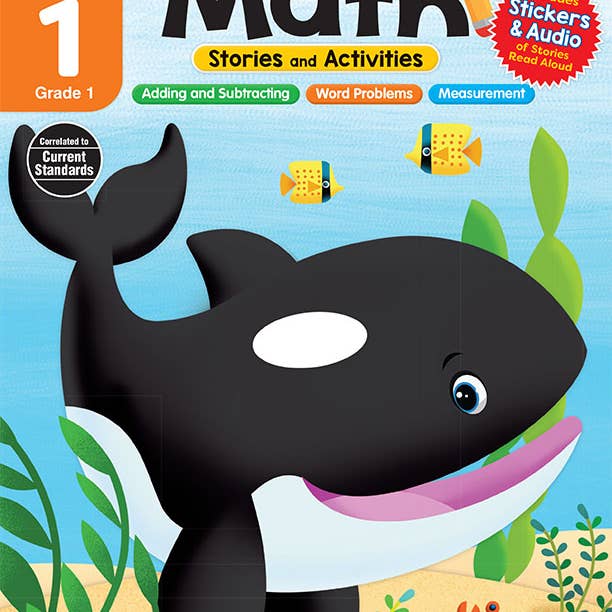 北美黄冈Evan-Moor Smart Start: Math Stories and Activities, Grade 1 Workbook