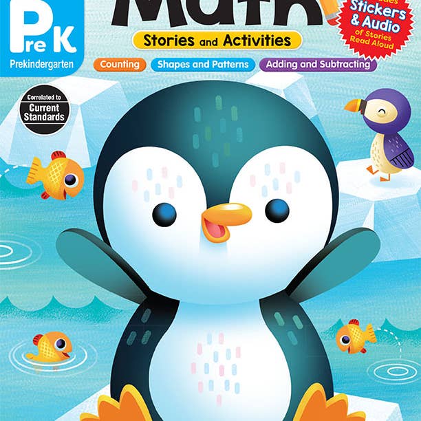 北美黄冈Evan-Moor Smart Start: Math Stories and Activities, Prek Workbook
