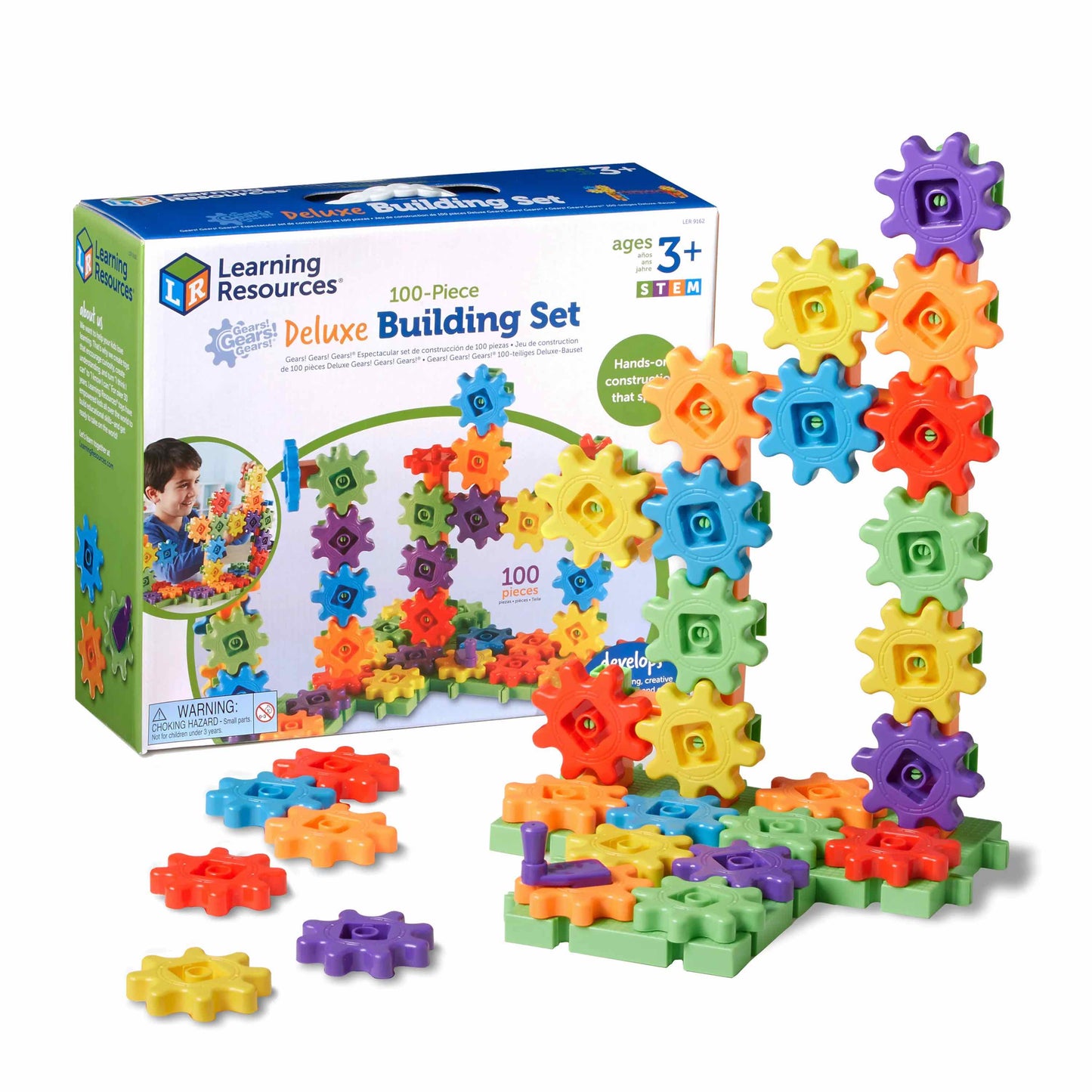 美国Learning Resources Gears! Gears! Gears! 100-Piece Deluxe Building Set