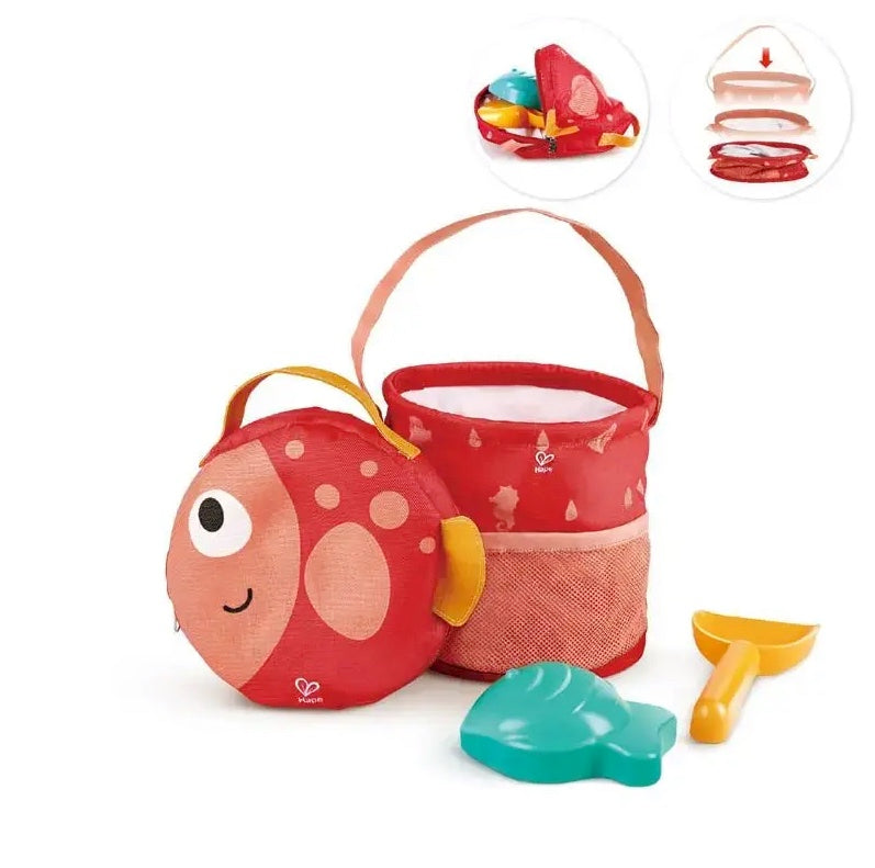 Hape Fold And Go Beach Toy Sets With Easy Carry Bag海滩折叠易携带玩具套装