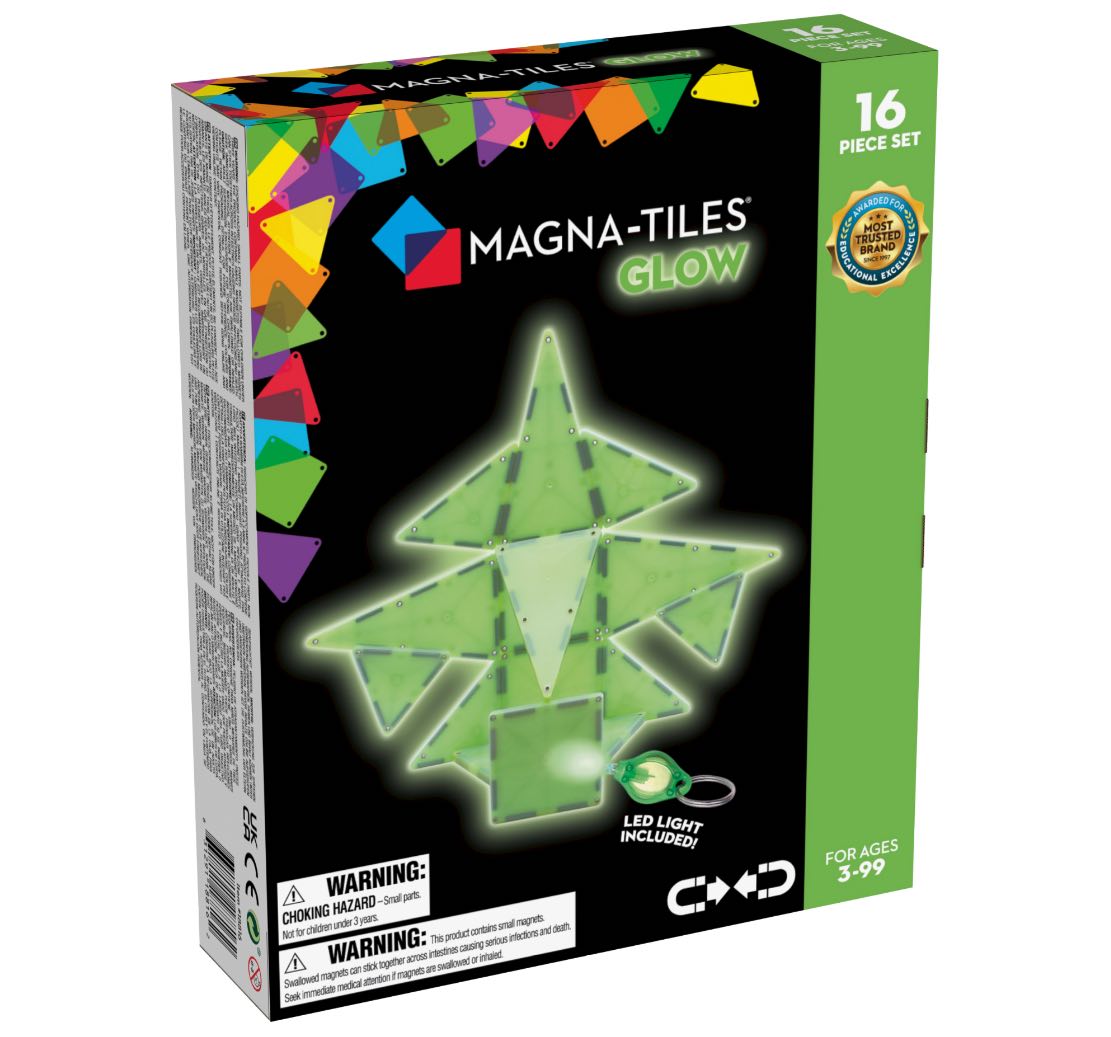 MAGNA-TILES Glow 16-Piece Set 网红荧光磁力片
