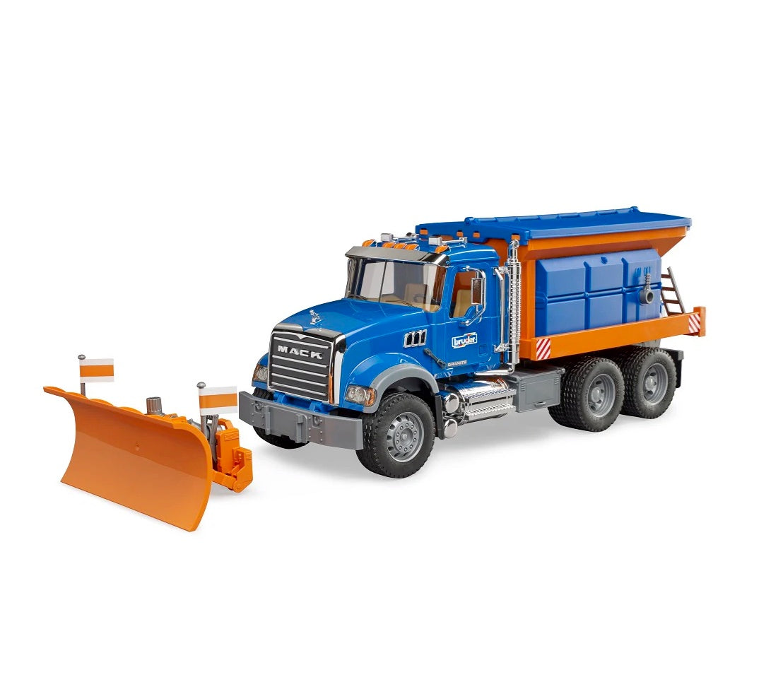 拯救寒冬! Bruder 02816 Mack Granite Snow Plow Truck