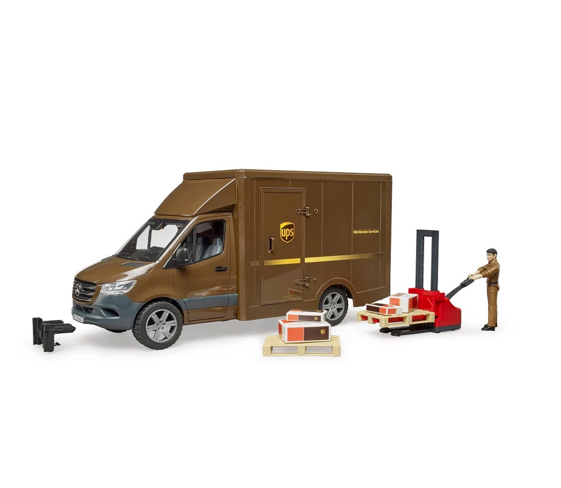 快递达人Bruder 02678 MB Sprinter UPS w/ Driver and Accessories