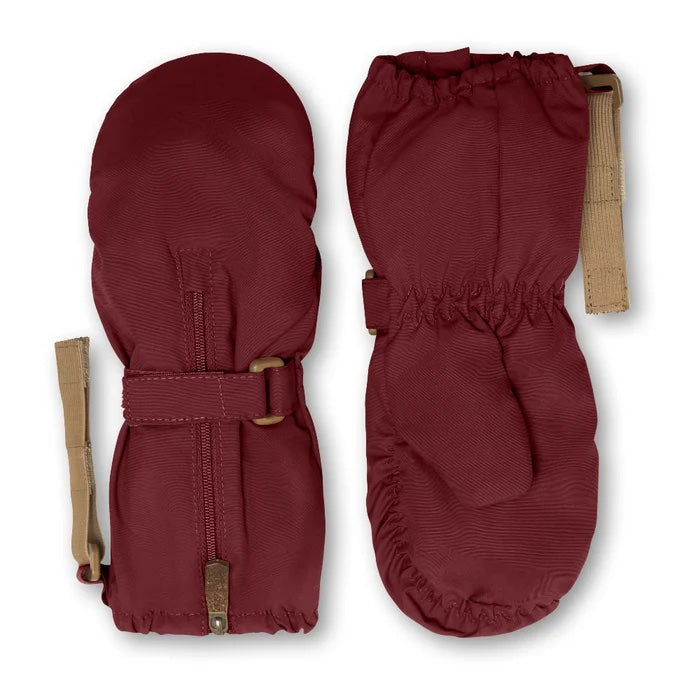 丹麦Mini A Ture- Cesar fleece lined gloves2850-RED MERLOT