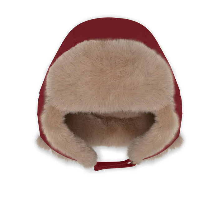 丹麦Mini A Ture- Crister teddy lined winter hood2850-RED MERLOT