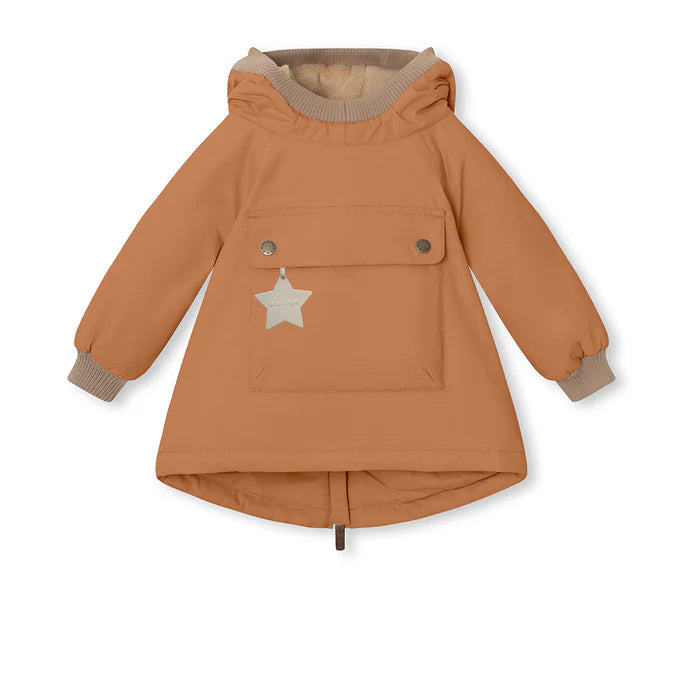 丹麦Mini A Ture- Baby Wen fleece lined winter anorak 1563-PECAN BROWN