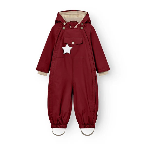 丹麦Mini A Ture- Wisti lined fleece snowsuit 2850-RED MERLOT