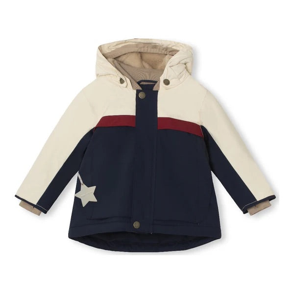 丹麦Mini A Ture- Waldo fleece lined winter jacket color block 9730-OUTERSPACE