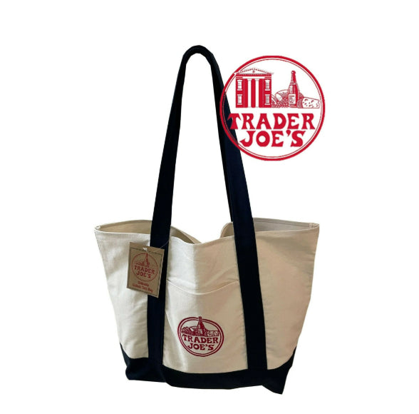 超市里的大明星 Large Trader Joe's Canvas Bag