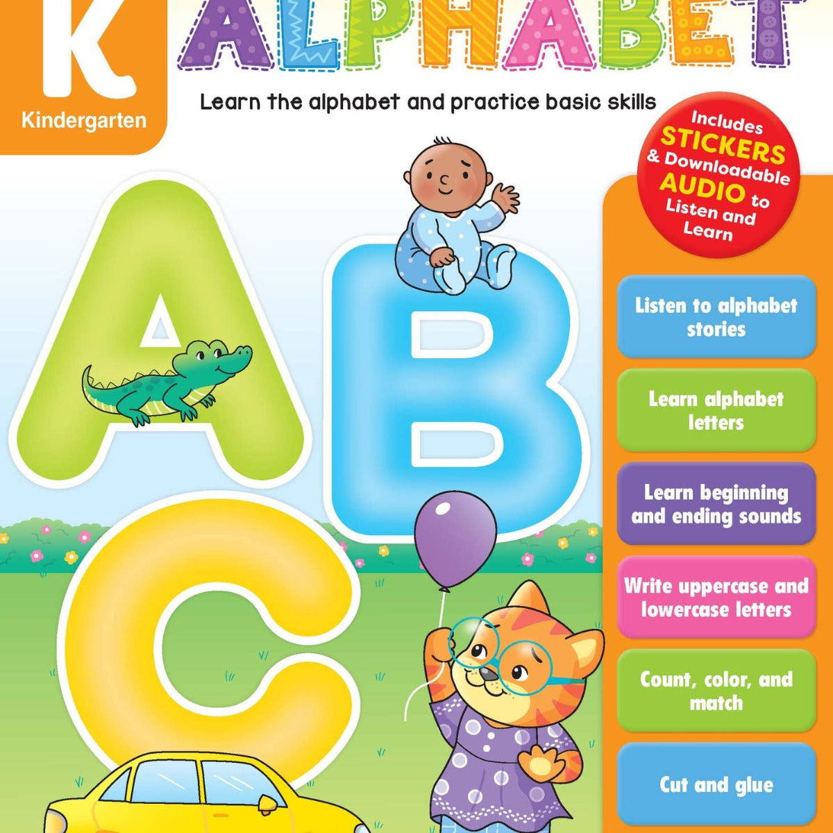 北美黄冈Evan-Moor Listen and Learn: Alphabet, Grade K Workbook