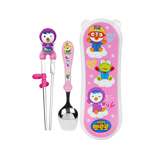 韩国Edison啵乐乐IP系列不锈钢餐具3件套