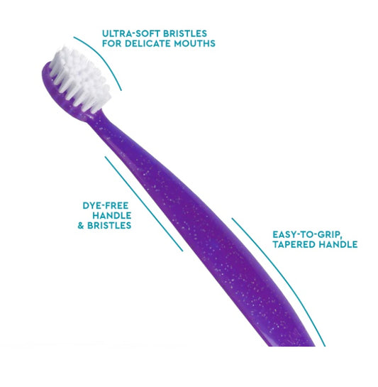 美国RADIUS Totz Brush 18 Mo+, Extra Soft-宽头牙刷,刷的更干净