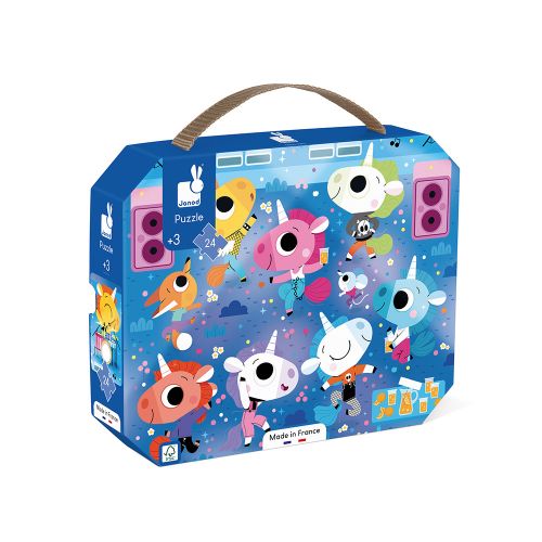 法国Janod Puzzle Rock Concert Unicorns 24 pieces