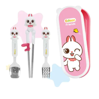 韩国Edison不锈钢筷子叉勺套装