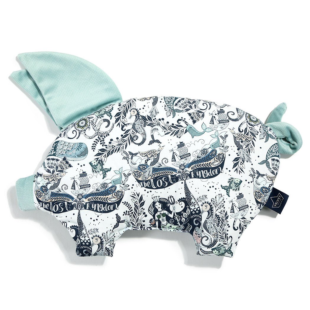 Velvet - Sleepy Pig Pillow - Lost Kingdom - Smoke Mint