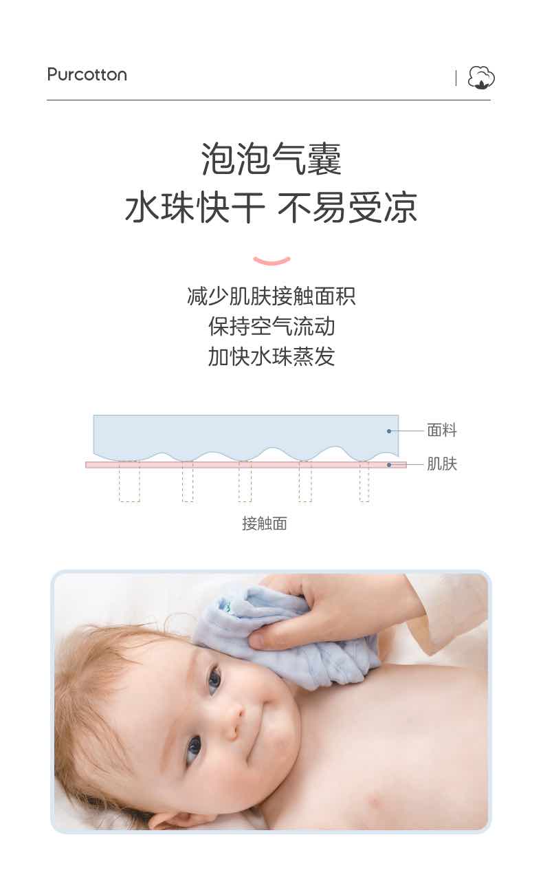 全棉时代宝宝用纱布小方巾