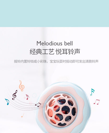 乐亲曼哈顿手抓球咬胶摇铃0-1岁