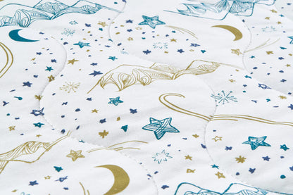 Nest Designs Small Quilted Bamboo Winter Blanket 3.2 TOG - Stars White
