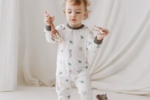Nest Designs Bamboo Two-Piece Long Sleeve PJ Set - The Tortoise & The Hare