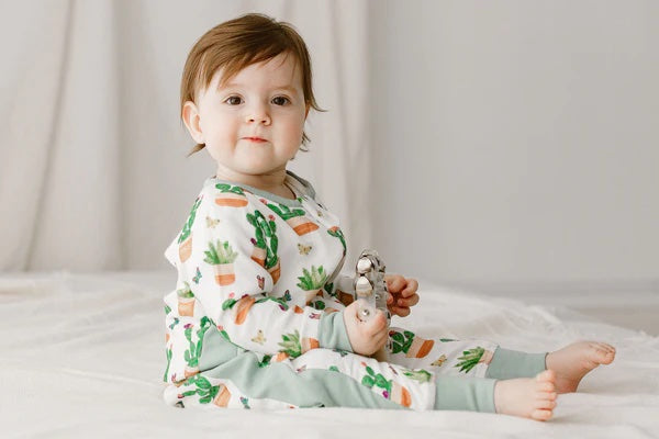 Nest Designs Bamboo Long Sleeve Footless Sleep Suit 0.6 TOG - Eric Carle I spy Cacti
