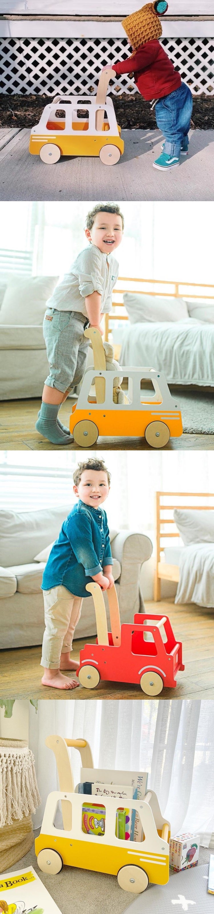 丹麦Moover木制巴士小推车