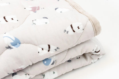 Nest Designs Small Quilted Bamboo Winter Blanket 3.2 TOG - Winter Skate