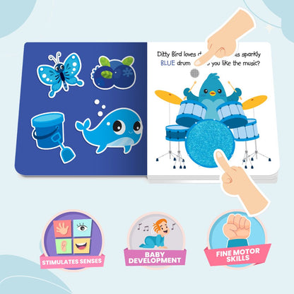 Ditty Bird First Sensory Book -Montessori- Touch the colors