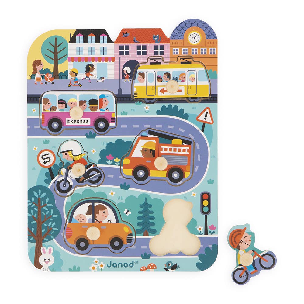 法国Janod In the Town - Peg Puzzle