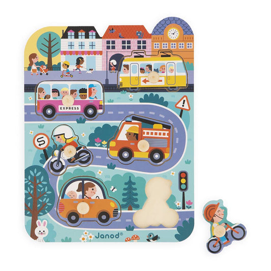 法国Janod In the Town - Peg Puzzle