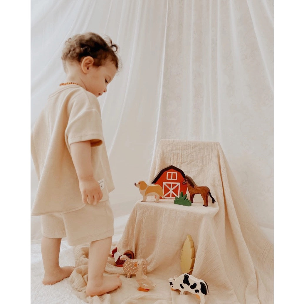 土耳其L and Wood 木质农场动物叠叠乐