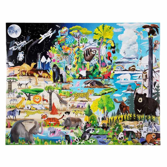 美国eeBoo绝美插画拼图 Within the Biome 48 Piece Giant Puzzle儿童大颗粒拼图
