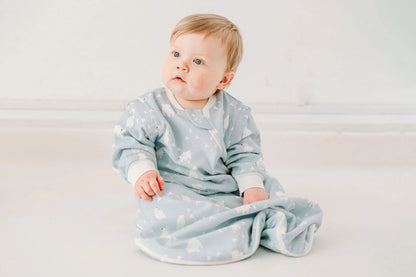 Nest Designs 1.0 TOG Organic Cotton Long Sleeve Sleep Bag - Snowy Peaks