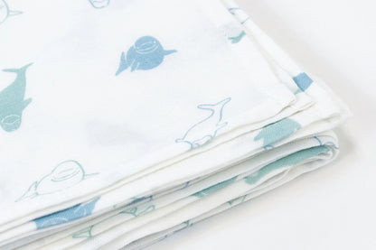 Nest Designs Bamboo Swaddle Blankie (Single) - Baby Beluga 47x47 inch