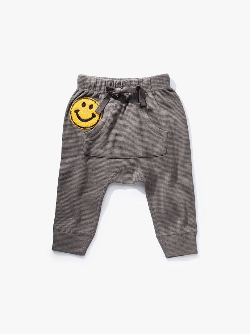 加拿大Sapling Child Be Happy Waffle Pants-有机棉华夫系列