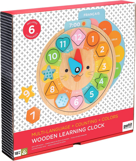 美国Petit Collage Toy Wooden Learning Clock
