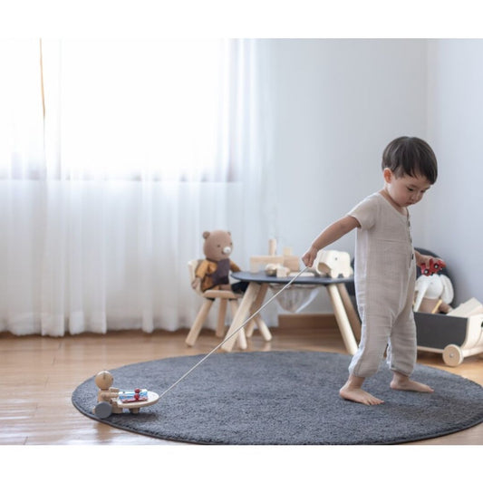 泰国PlanToys Pull Along Musical Bear