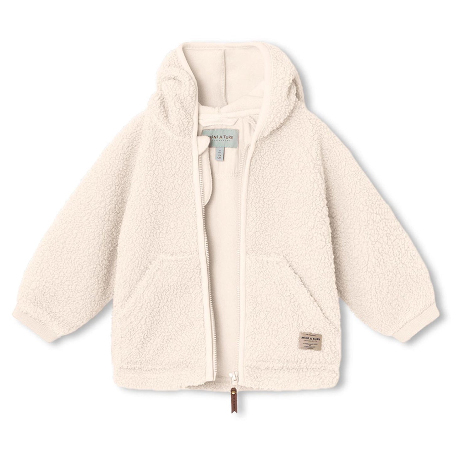 Mini A Ture Liff Teddy Fleece Jacket - Swan White