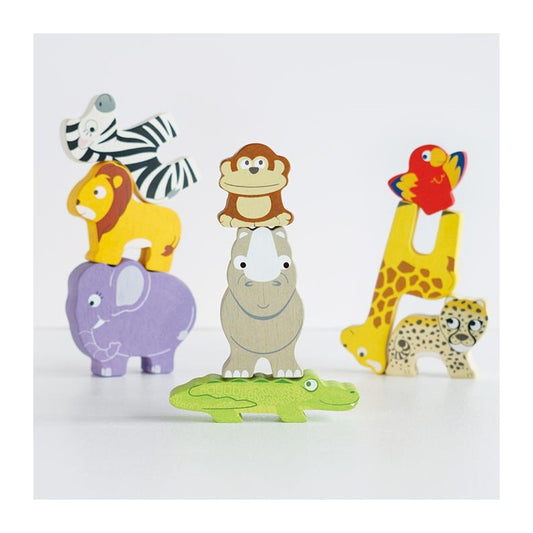 英国Le Toy Van木质非洲动物叠叠乐