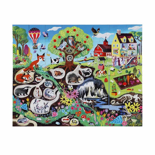 美国eeBoo绝美插画拼图 Within the Country 48 Piece Giant Puzzle儿童大颗粒拼图