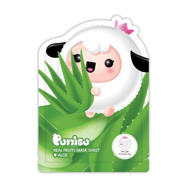 韩国Puttisu Real Fruits Facial Mask Sheets - Aloe