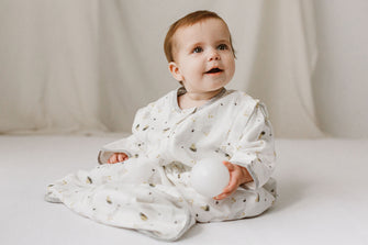 Nest Designs Bamboo Long Sleeve Kimono Onesie - The Goose & The Golden egg