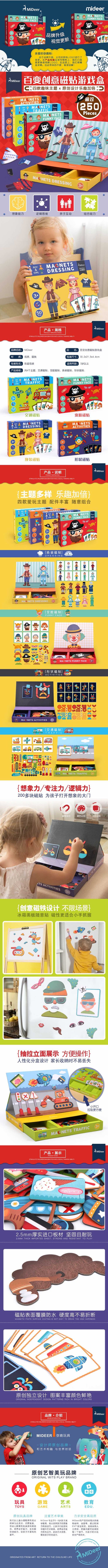 弥鹿儿童拼板磁力拼图【交通】3岁以上