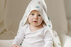 Nest Designs 9 Layer Organic Cotton Hooded Baby Towel - The Tortoise & The Hare（90X90）