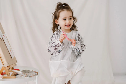 Nest Designs Bamboo Long Sleeve Bib Cover - Penguin Love