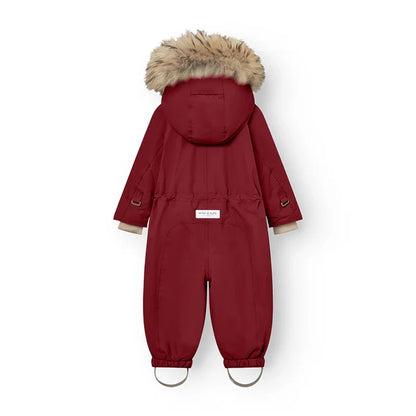 丹麦Mini A Ture- Wisti fleece lined snowsuit FUR2850-RED MERLOT